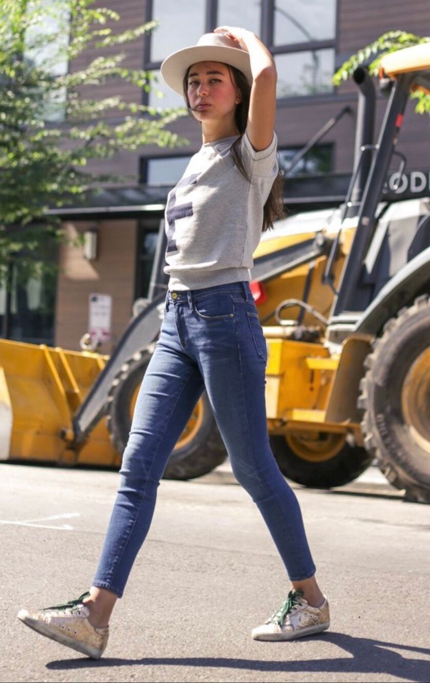FRAME Le High Blue Skinny Stretch Jeans Size 26